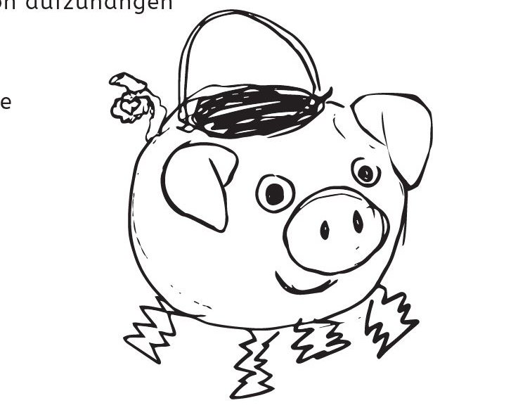 Zeichnung von einem Sparschwein