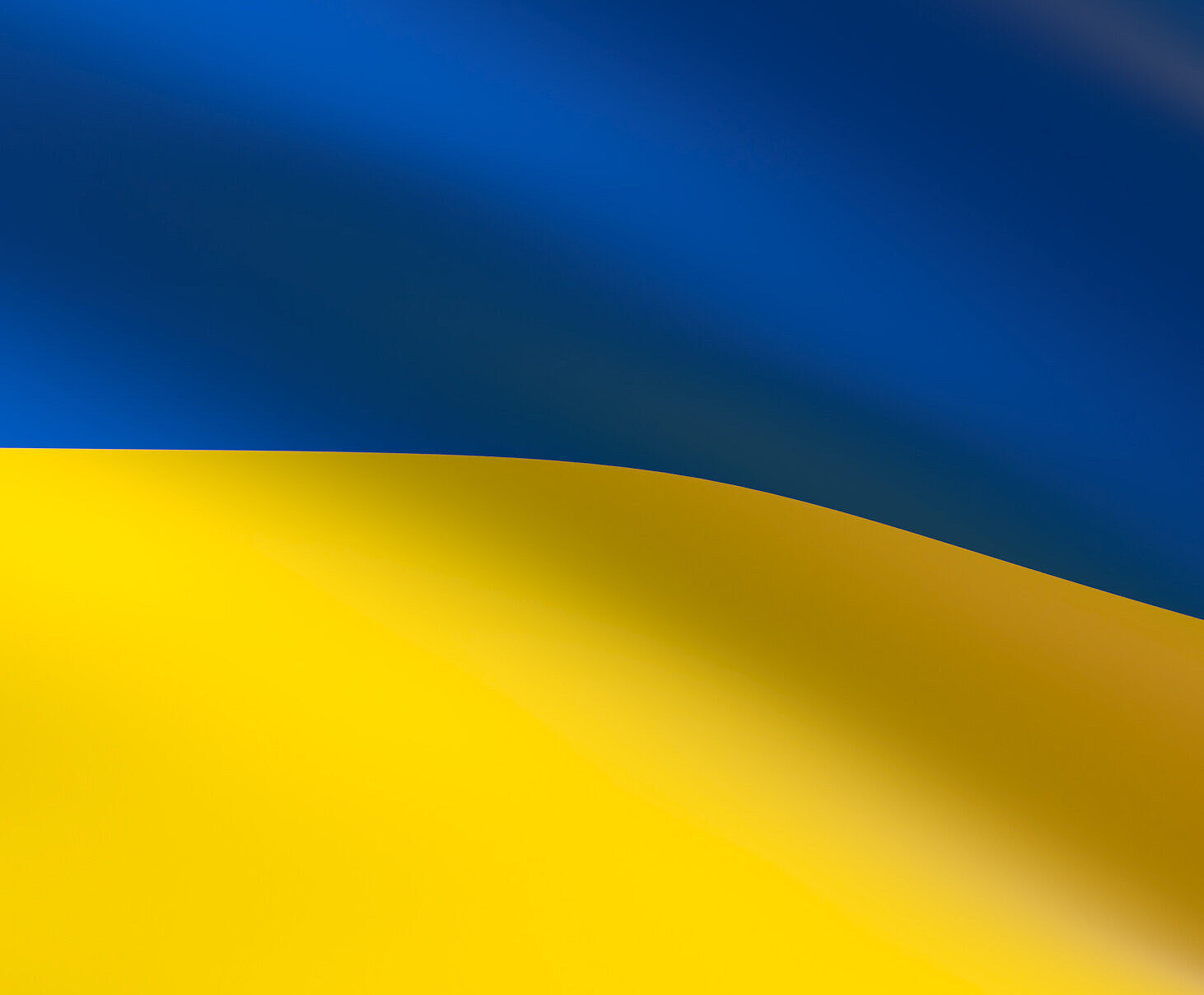 wehende Flagge der Ukraine