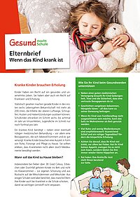 Titelseite vom Elternbrief über Erholung