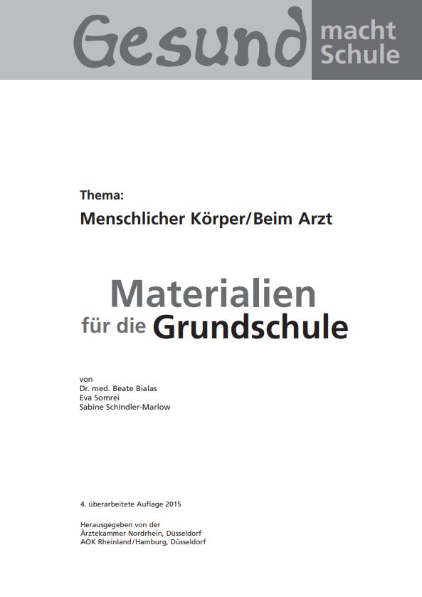 Titelseite der Unterrichtsmappe Körper und Arzt